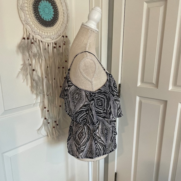 Charlotte Russe Sheer Zebra Print Cami Blouse with Adjustable Straps – Size M - Picture 7 of 15